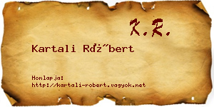 Kartali Róbert névjegykártya